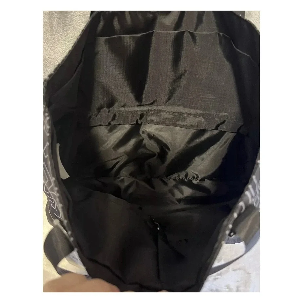 New Justice Tote Bag Black‎ White Logo Print Bottom Zip Compartment Travel Dance